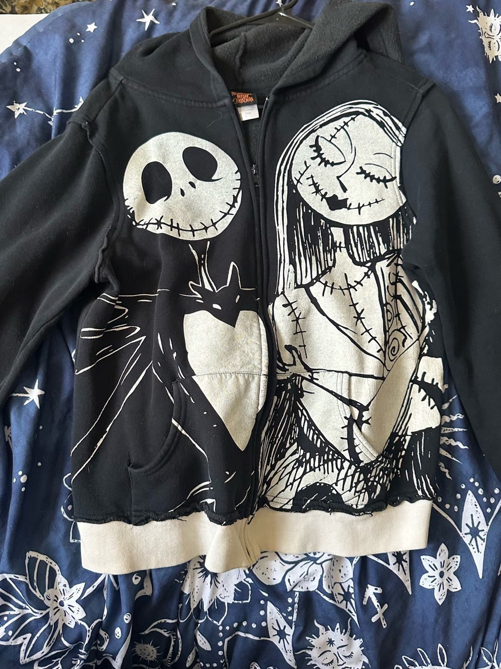Vintage The Nightmare Before Christmas Jack & Sally Hoodie